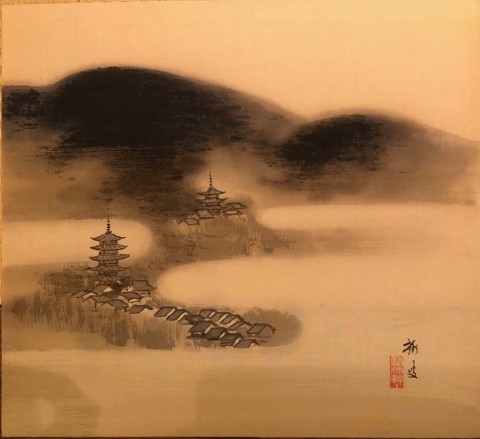 Kyorakucho　Yasakakuremoya  Silk painting