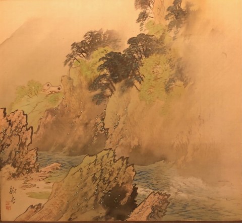 Kyorakucho　Hozusinryoku  Silk painting
