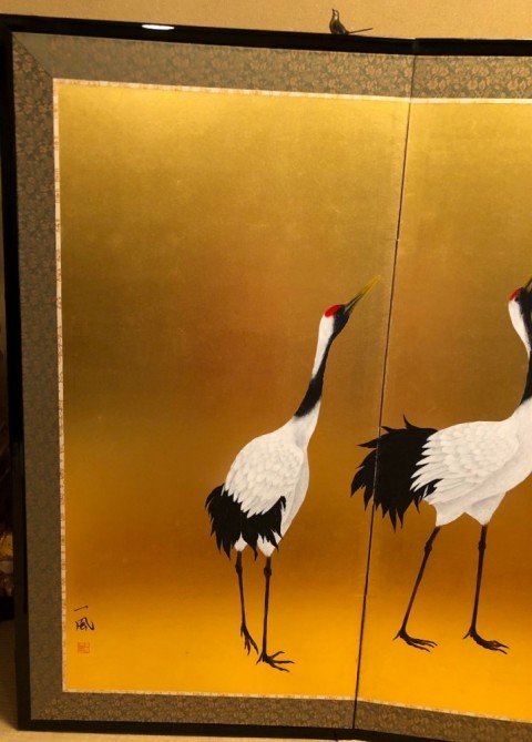 Nine cranes