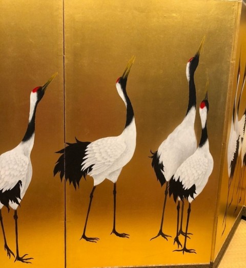 Nine cranes