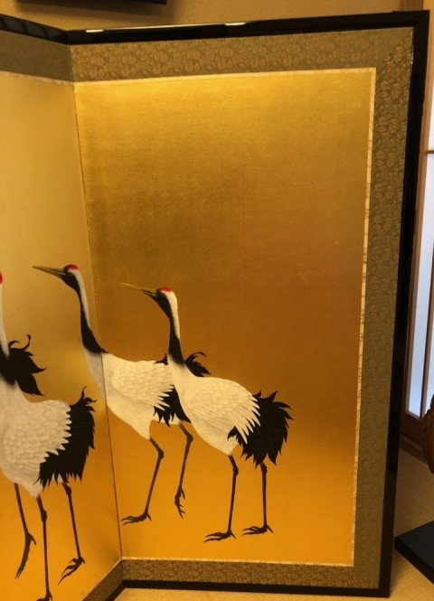 Nine cranes