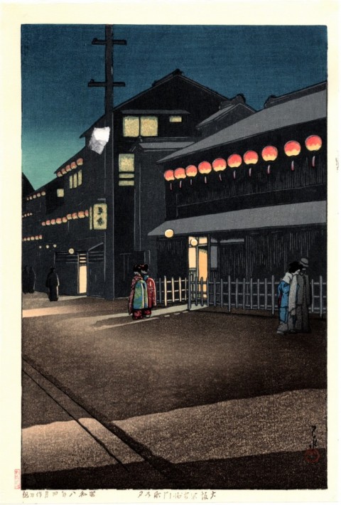 Night Scene at Soemoncho,Osaka