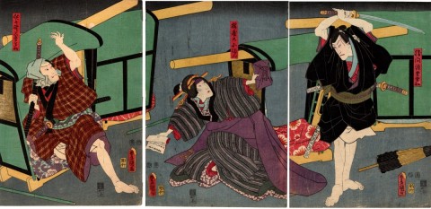 Kabuki Play:　Chiyo no Haru  Tosa-e no Saya-ate