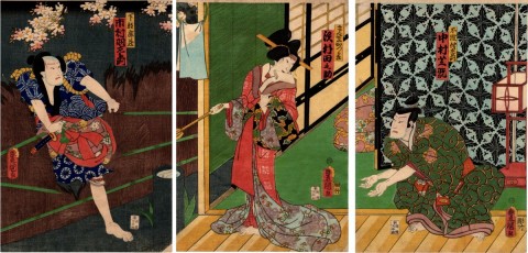 Nakamura Shibagan as Fuwa Banzaemon in the Kabuki picture "SAYAATE”