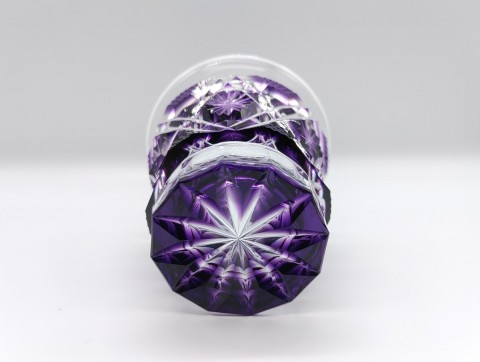 SHIMADZU Satsuma faceted glass, purple