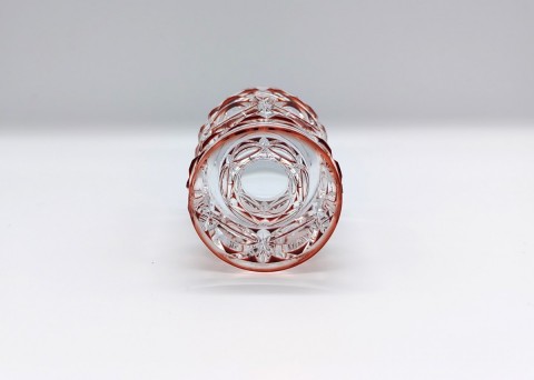 English style one-sided rasp cut cup, copper red cased cut technique　