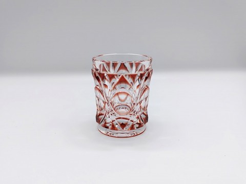 English style one-sided rasp cut cup, copper red cased cut technique　