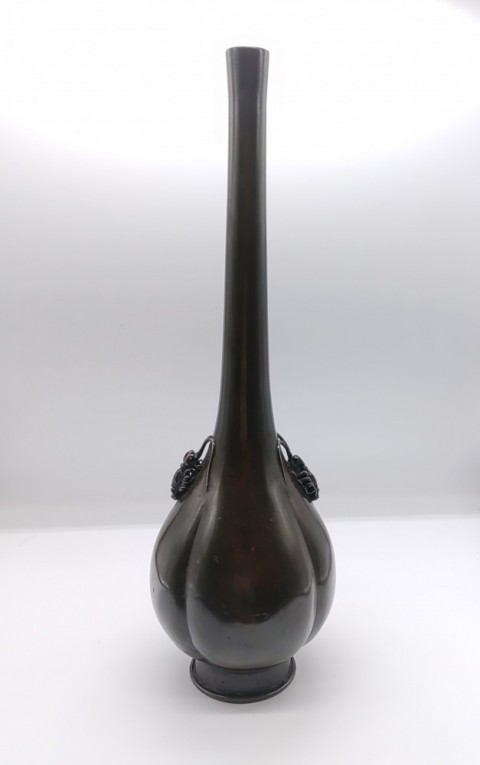 Old copper vase, crane-neck type