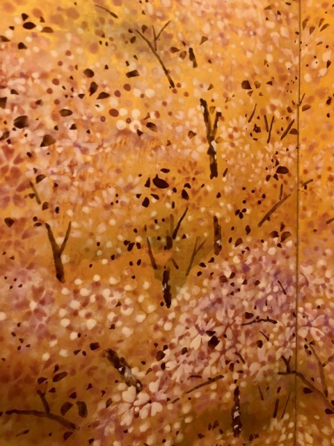 Mountain cherry blossom landscape 