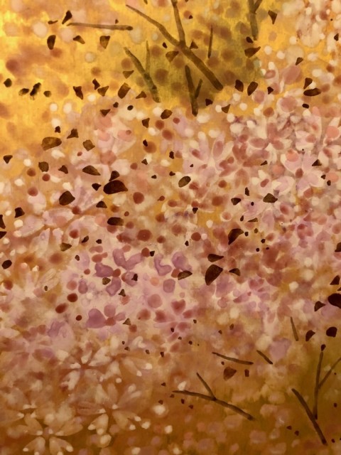 Mountain cherry blossom landscape 