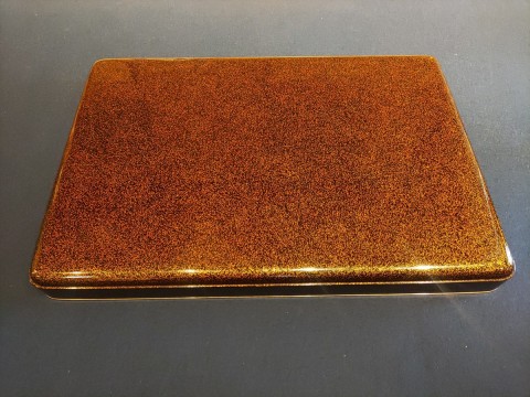 Kimono tray in makie lacquer with spring flower pattern
