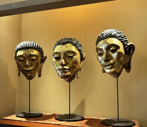 Dry lacquer：three wise men of the east,Gold
