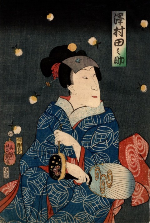 Yakusha-e (actor's picture) Fireflies and Tanosuke Sawamura