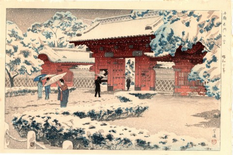 Hongo Red Gate in Snow
