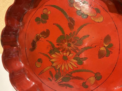 Flower design tray