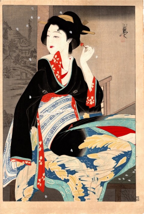 Twelve images of Okichi,the mistress of Townsend Harris