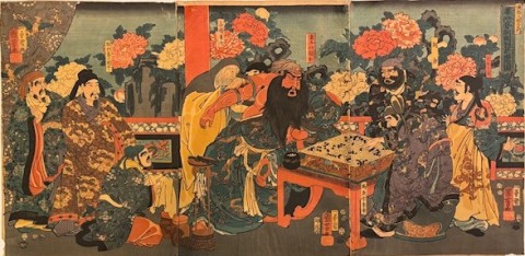 Popular Sankokushinouchi, Hua Tuo bone carving to treat Guan Yu's arrow wound