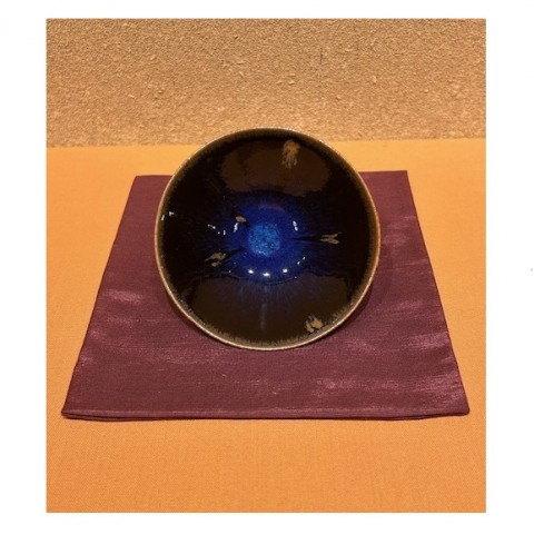 kawachi-tenmoku pattern sake cup