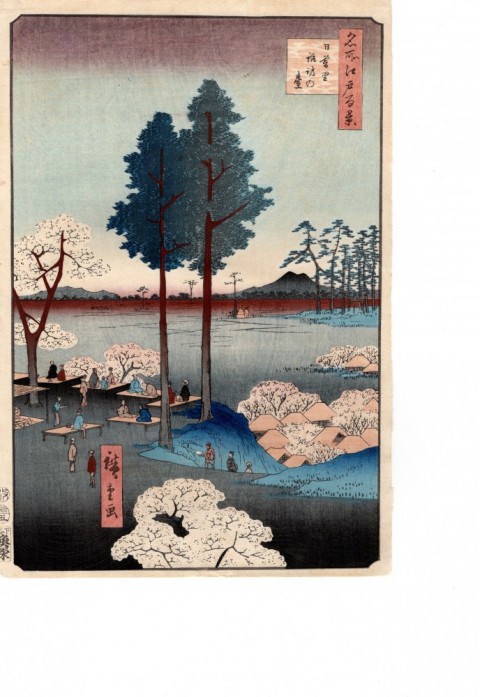 One Hundred Famous Views of Edo: Nippori Suwa-no-dai