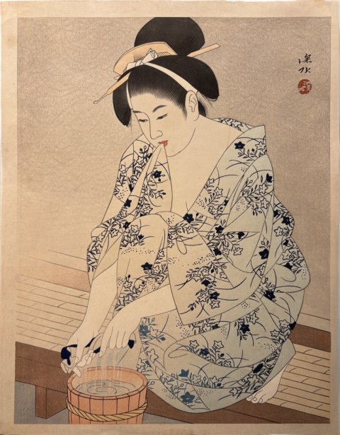 Woman after a bath