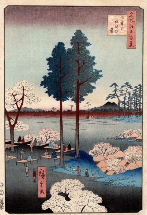 One Hundred Famous Views of Edo: Nippori Suwa-no-dai