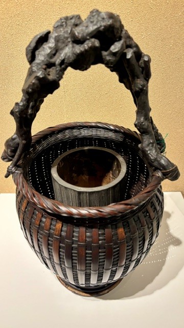 Grapevine and Bamboo Flower Basket