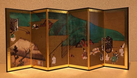 Reduction folding screen， The tale of Genji