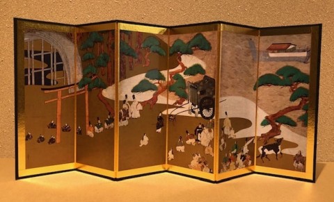 Reduction folding screen， The tale of Genji