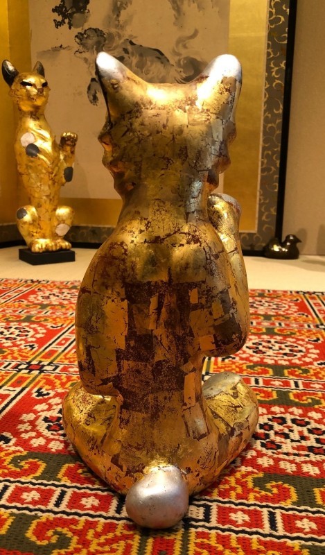  Lacquer gold beckoning cat