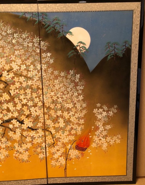 Cherry blossoms at night