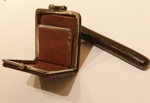 Yatate portable brush-and-ink case with leather poach