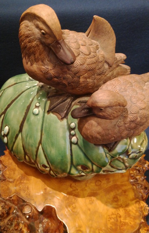 Two ducks with signature