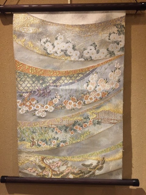 Nishijin textile obi tapestry