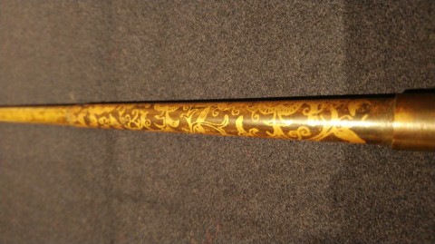 Edo styled kiseru,gold leaf decorate