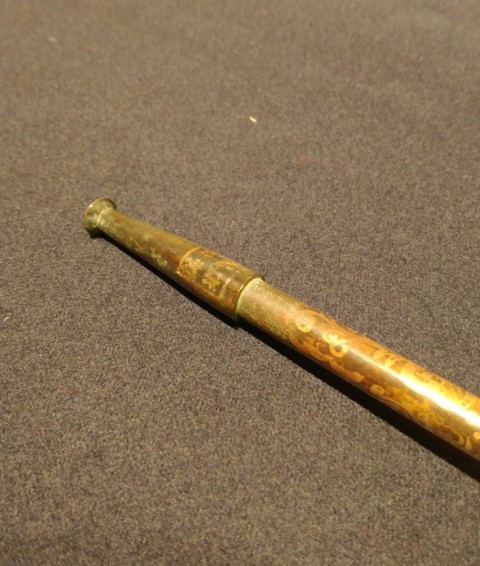 Edo styled kiseru,gold leaf decorate