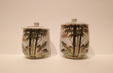 Kutani-yaki pair teacup