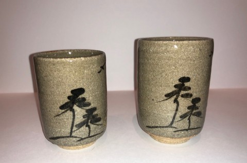 Karatsu-yaki pair teacup,  made in Ocha-no-mizu klin