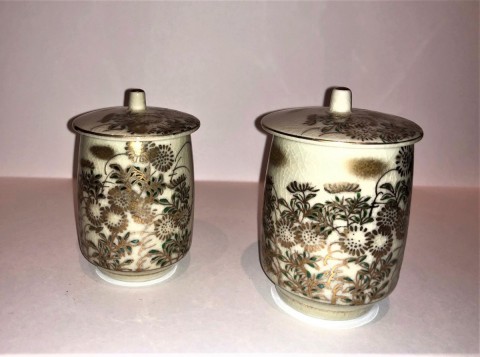 Kutani-yaki pair teacup